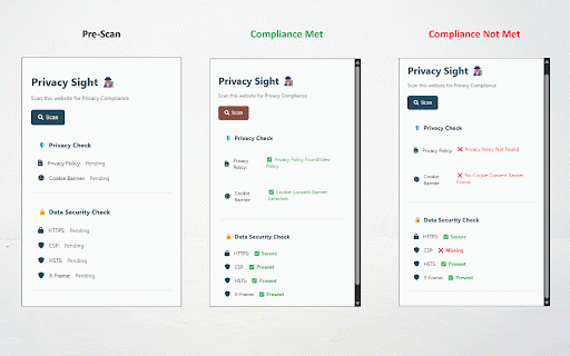 Privacy Sight :: Scans websites for GDPR compliance and personal data collection.