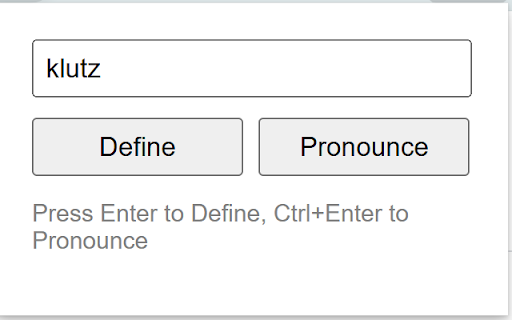 Word Lookup (Google define/pronounce) :: Define or pronounce words using Google search.