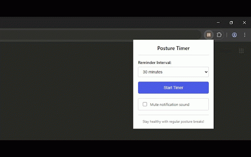 Posture Timer :: Regular reminders to maintain good posture and take breaks