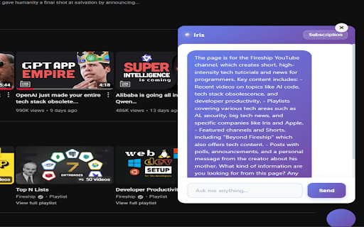 Iris :: Get quick answers and insights about any page you’re viewing.