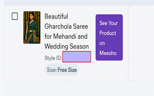 Meesho Product Quick View :: Adds a 'See Your Product on Meesho' button to product images.