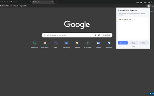 Clean Extra Spaces :: Remove extra spaces, tabs, and blank lines from text quickly.
