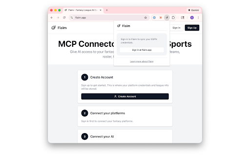 Flaim - ESPN Fantasy Connector :: Automatically sync your ESPN fantasy credentials to Flaim