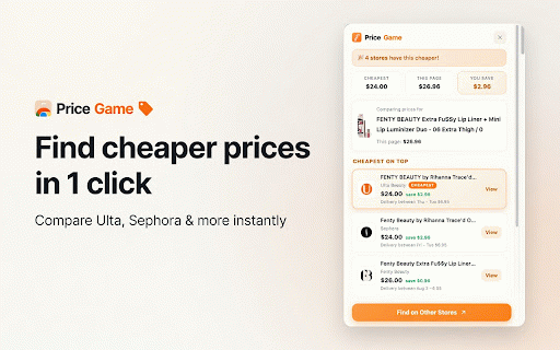 PriceGame — Price Comparison :: Instantly find the cheapest price across Amazon, Walmart, Target, Best Buy and more with a floating smart basket.