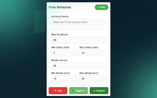 Fiverr Refresher :: Auto-rotate Fiverr pages with human-like behavior.