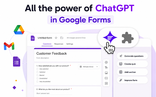 FormGPT AI Google Form Builder :: Create Google Forms Faster with AI for Quizzes, MCQ, Assessments, Surveys, Questionnaires and Feedback Forms