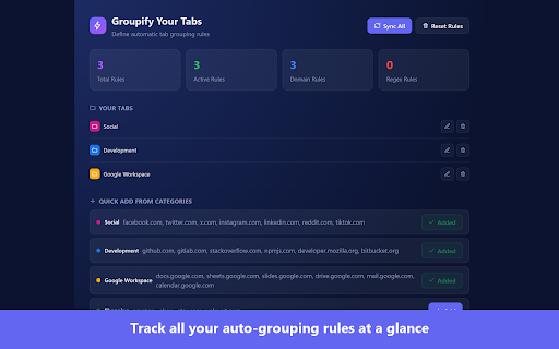 Groupify Your Tabs :: Group your open browser tabs automatically.