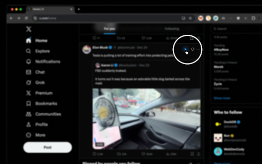X/Twitter Video Lightbox :: View X/Twitter videos in a full-page lightbox