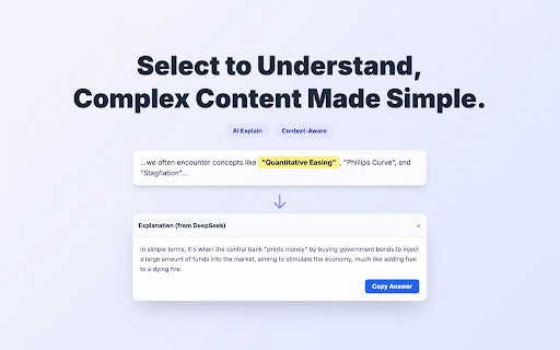 Lexi AI Assistant - Select & Translate, Explain & Share Cards :: AI assistant for text translation & explanation. Select text → translate, explain & share as cards. 12 languages.