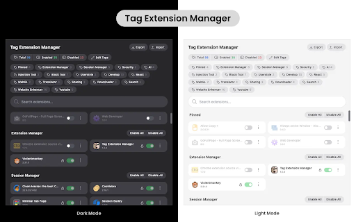 Tag Extension Manager :: A free and open-source Chrome extension to manage other extensions