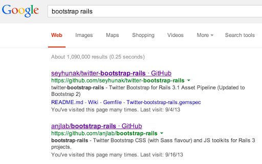 Quick GitHub Info :: Quickly show GitHub info in Google Search