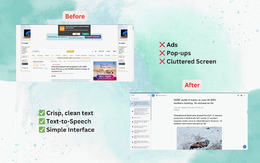 Smart Reader :: Read without distractions or listen hands-free