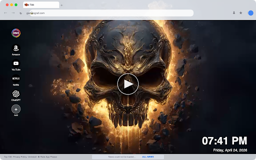 Dripping Fire Rock Skull Series Live Wallpaper :: Transform your new tab with stunning HD live wallpapers featuring mesmerizing dripping fire rock skulls. Ignite your screen!