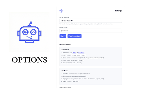 Sidekick - Local AI Assistant :: Chat with your local LLM right from your browser. Works with Ollama, LM Studio, and any OpenAI-compatible server.