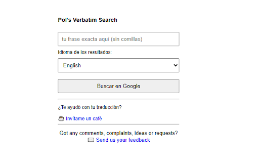 Pol's Verbatim Search :: Tool for translators to search exact phrases without automatic translations.