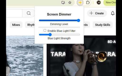 Screen Dimmer :: Dimming the screen beyond normal brightness levels.