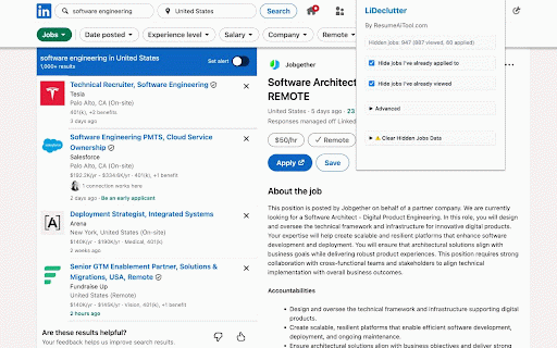 LiDeclutter :: Hide Applied Jobs LinkedIn. Automatically hide applied and viewed jobs on LinkedIn job search pages.