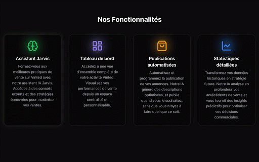 Jarvis Vinted Auto Publisher :: Extension Chrome pour publier automatiquement sur Vinted depuis Jarvis