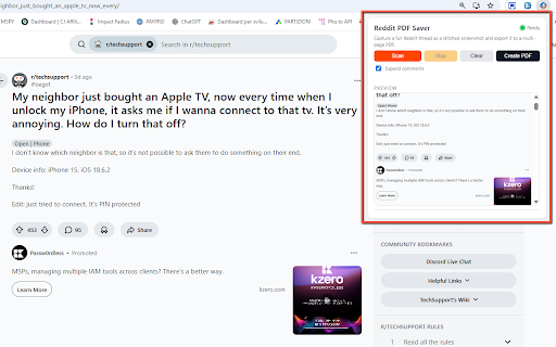 Reddit to PDF Saver :: Capture the entire Reddit thread as a screenshot and save it as a PDF..
