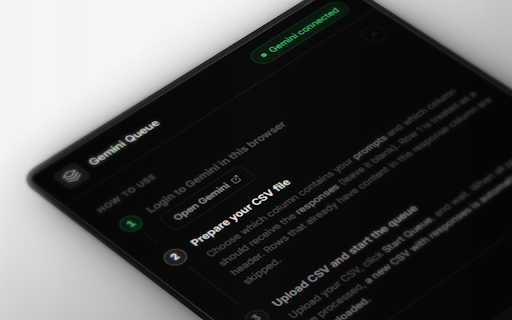 Gemini Queue :: Queue prompts to Gemini using a CSV file and download results automatically.