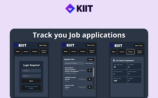 KiiT Job Tracker :: Track job applications on LinkedIn and contribute to recruiting transparency! Find info about companies hiring trends.
