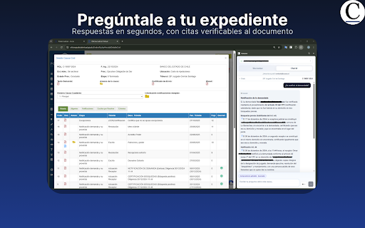 Caussa :: Sincroniza tus causas civiles desde PJUD y consulta tu expediente con IA.