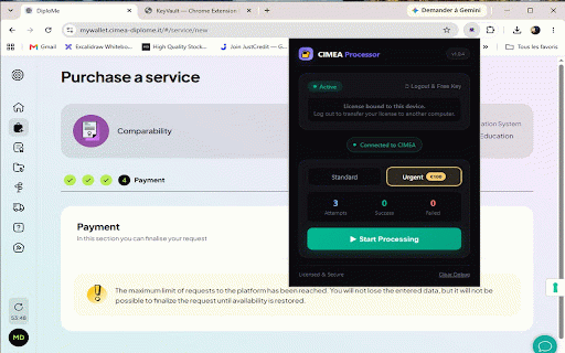 CIMEA Payment Auto-Processor :: Fast automation for CIMEA payment - blocks unnecessary files