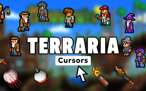 Terraria Cursor - Game Cursor for Chrome :: Dig through sites with Terraria cursors. Perfect for fans of 2D adventure, crafting & pixel sandbox exploration!
