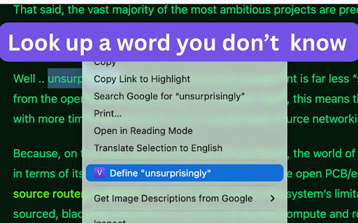 Vocab Flashcards :: Select a word, look up its English-English meaning, and review it as a spaced-repetition flashcard.