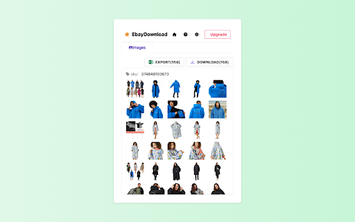 Ebay Image Download - Image & Video :: Effortlessly save time by quickly downloading product high-resolution images and videos from Ebay.