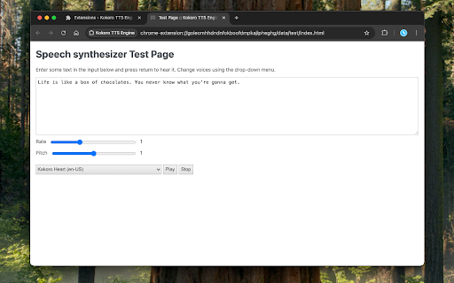 Kokoro TTS Engine :: Privacy-friendly, offline, 82M param, open-weight text-to-speech (TTS) engine