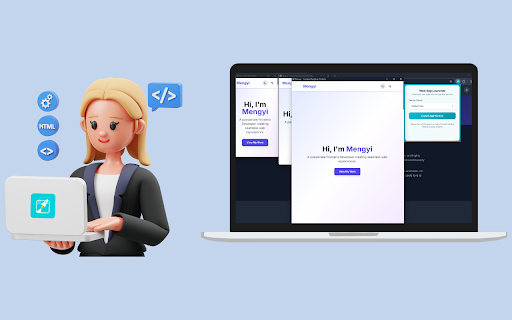 Web App Launcher :: Transform any web page into a dedicated, app-like window with customizable dimensions. Perfect for productivity and testing.