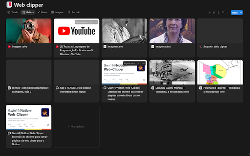 Snaption Web Clipper :: Salve páginas diretamente no Notion com um clique.