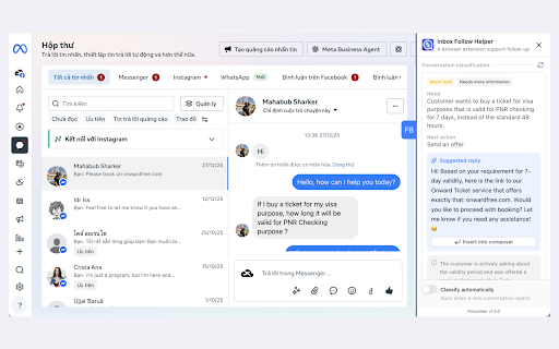 Inbox Followup :: A browser extension for lead engagement with support of AI assist.