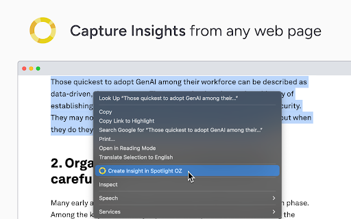 Spotlight OZ Web Clipper :: Capture insights in real-time directly from your browser with Spotlight Oz + Google Chrome!