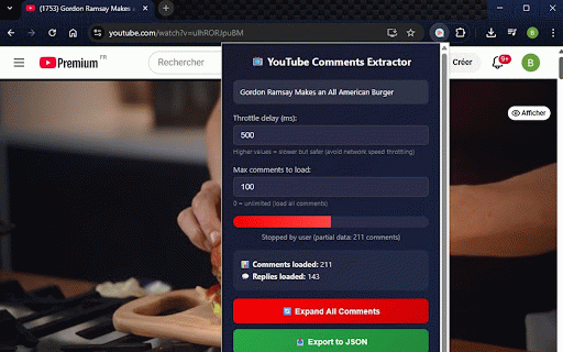 YouTube Comments & Replies Extractor :: Extract all YouTube video comments and replies with thread structure and export to JSON or CSV