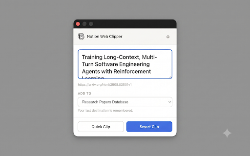 Notion Web Clipper :: AI-assisted Chrome extension for saving web pages to Notion databases.