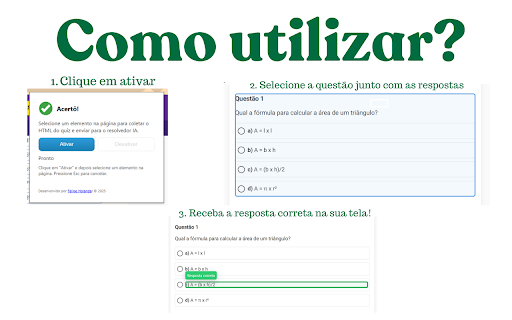Acertô! - Responder com IA :: Responda provas e questionários com auxilio de IA.