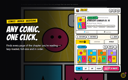 KomiK Downloader :: Download comics, manga and webtoons from any website as CBZ with titles, credits and tags embedded for the Komik reader.