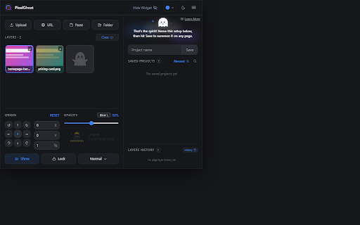 PixelGhost: Pixel Perfect Design Overlay & Visual QA :: Pixel perfect design overlay. Drop a mockup on any page and see where your build drifts. All features free, no account.