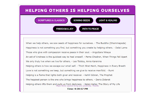 Helping Ourselves :: A collection of quotes on compassion, showing how helping others benefits ourselves.