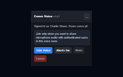 HF Convo Voice Chat :: Adds authenticated voice chat to Hack Forums convo pages.