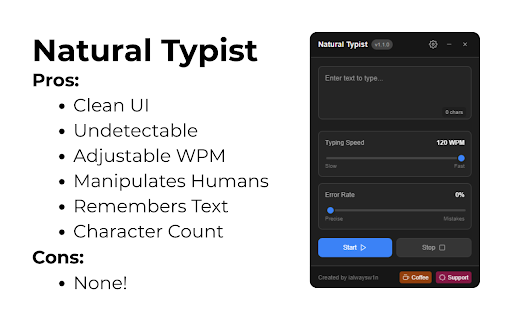 Natural Typist :: A human typing manipulator for Google Docs.