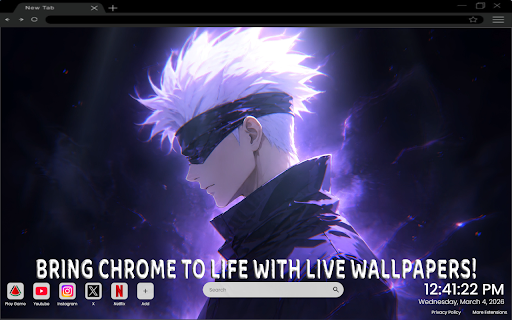Gojo Purple Aura Jujutsu Kaisen Live Wallpaper :: Perfect for Jujutsu Kaisen fans who love powerful sorcerers, bold purple aesthetics, and high-impact anime visuals.
