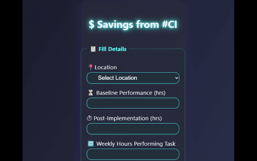 SavingsPulse :: Calculate annual labor cost savings, perfect for Lean/Agile projects.