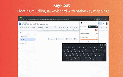 KeyFloat :: Floating multilingual keyboard with native key mappings, drag, dark mode, sounds, and dynamic layouts for macOS & Windows