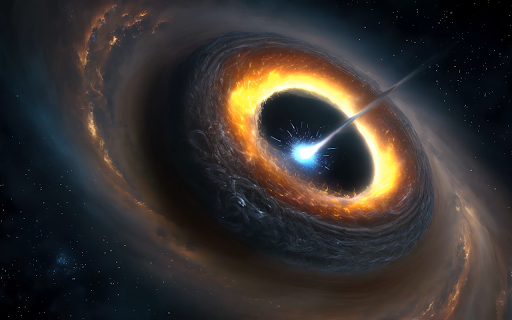 Rotating Black Hole Live Wallpaper :: Transform your new tab with mesmerizing HD rotating black hole live wallpaper, bringing cosmic beauty to your browser experience.