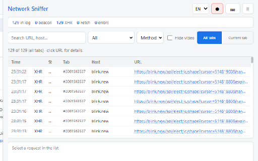 Network Request Sniffer :: Перехват и сохранение всех XHR/Fetch запросов из вкладки Network