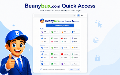 Beanybux.com Quick Access :: Quick toolbar access to useful Beanybux.com pages.