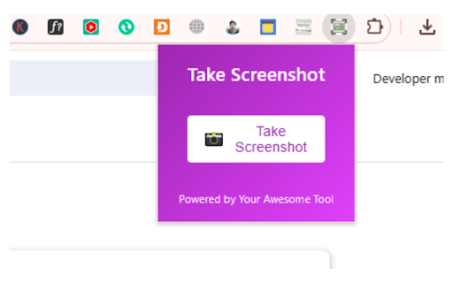 Page Screenshot Tool :: Capture a screenshot of the current page.